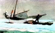 Winslow Homer Stowing the Sail, Bahamas France oil painting artist